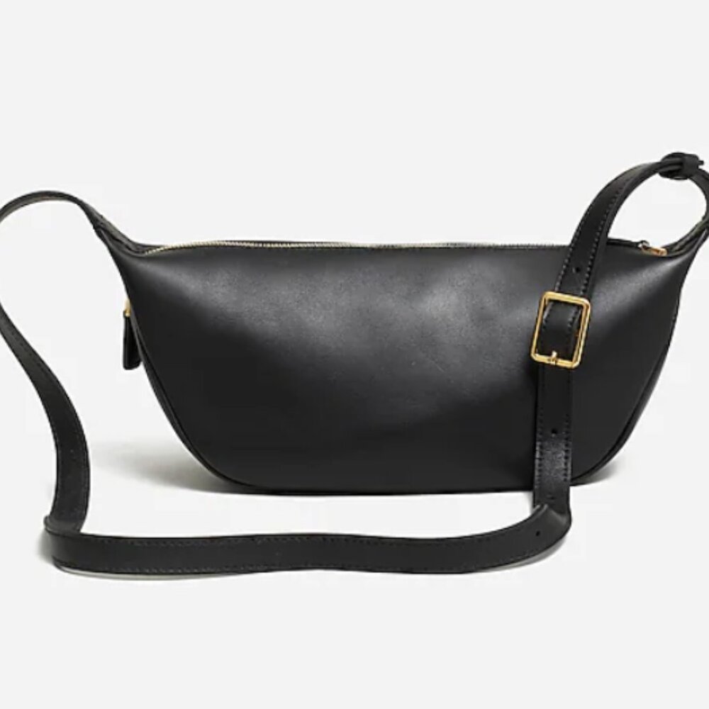 Madewell Black Leather Sling Crossbody Bag